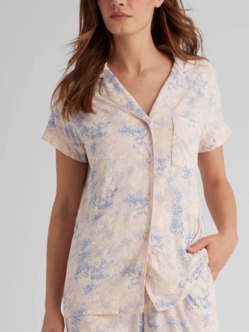 Tommy John Floral Button Front Pajama Top Women’s Medium